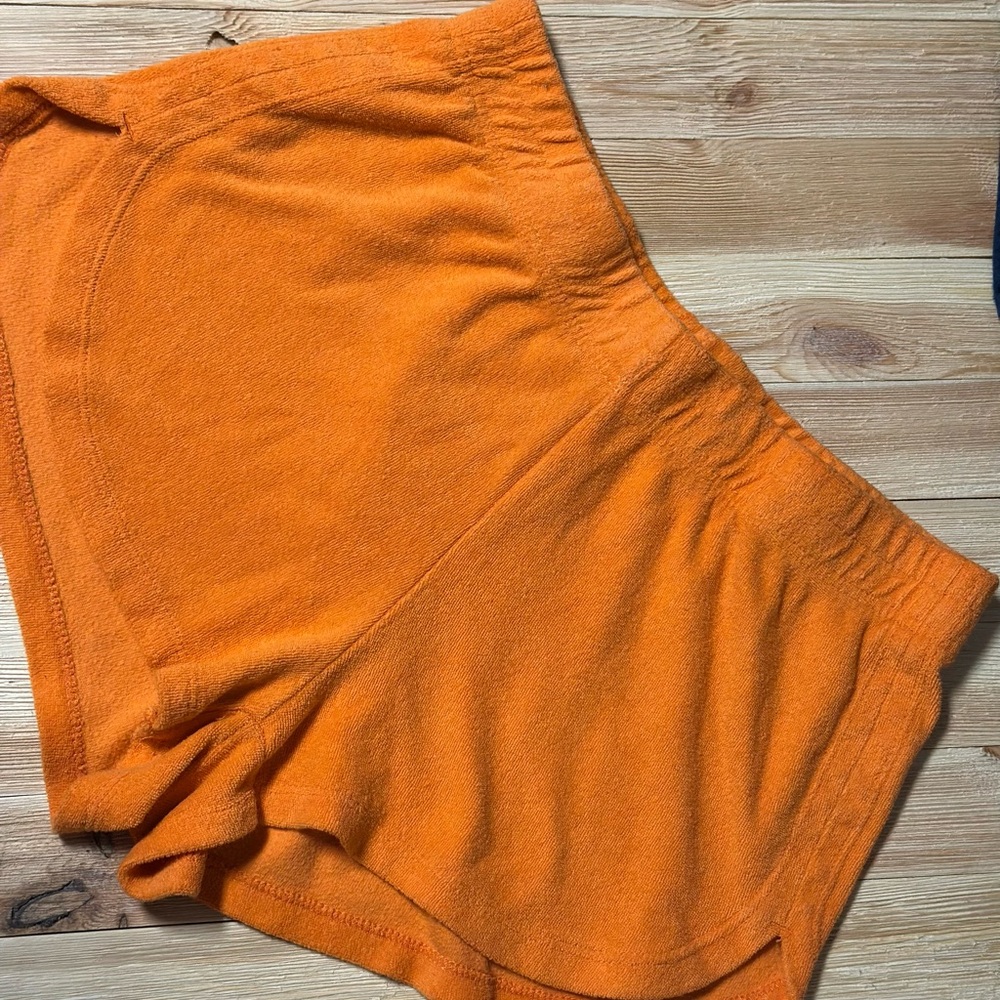 Pacsun Orange Terry Cloth Shorts